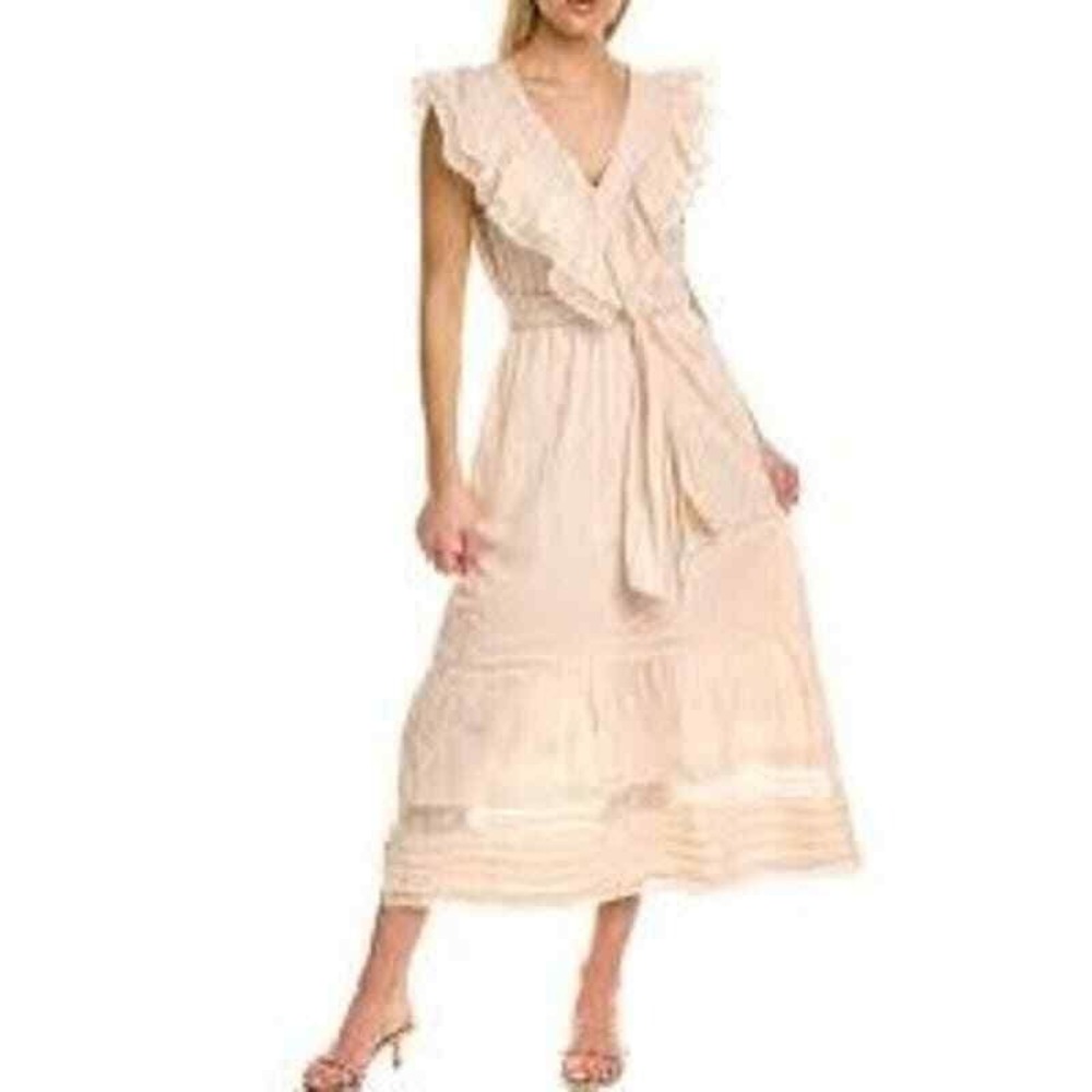 St Roche NWT Wonderland Wild Rose Cotton Midi dress Size 6 MSRP $425